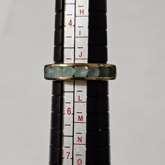 Rare Genuine Grandidierite in 18K over Sterling Silver Ring Sz 5! - Picture 5 of 5